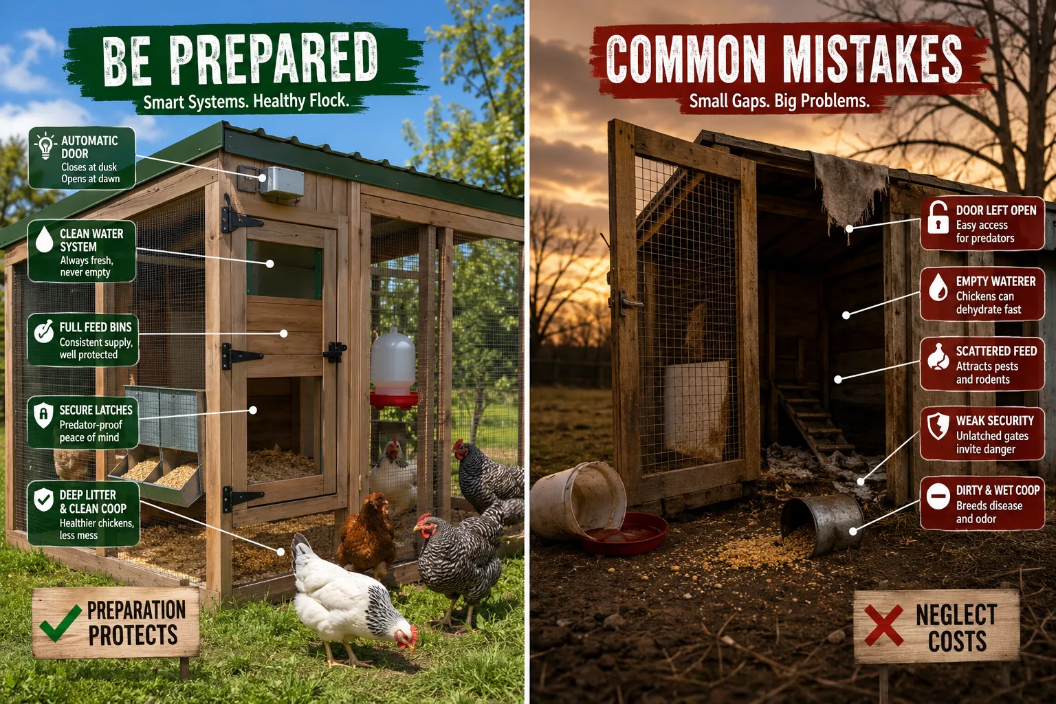 Automatic Chicken Feeder and Waterer for Vacation