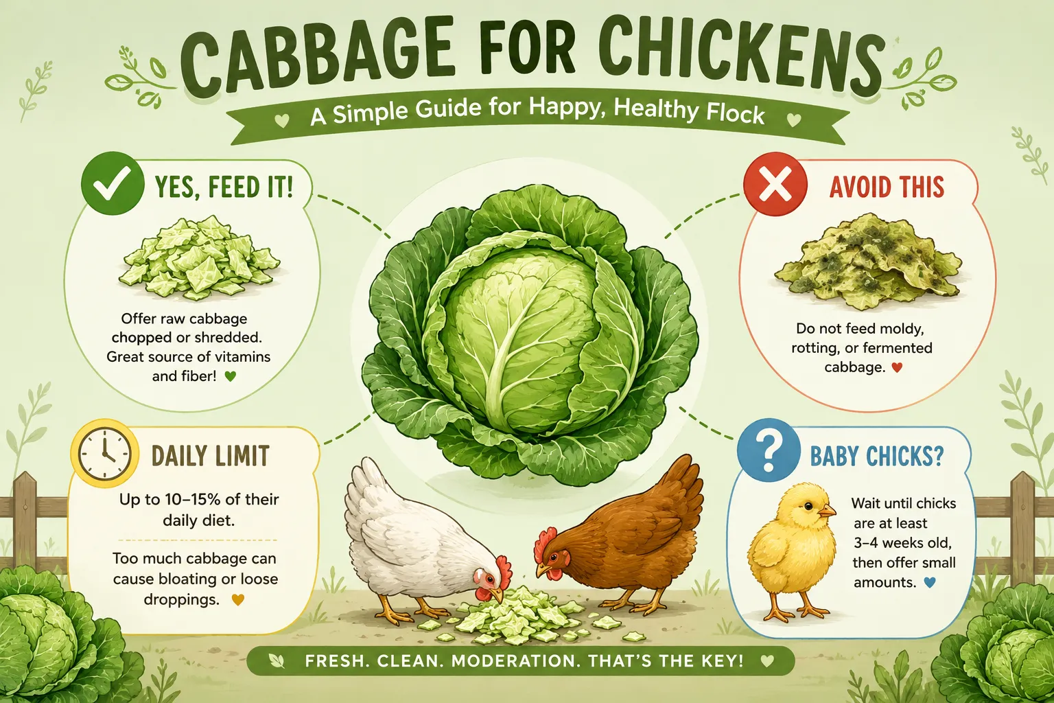 Can Chickens Eat Raw Cabbage vs Cooked Cabbage?
