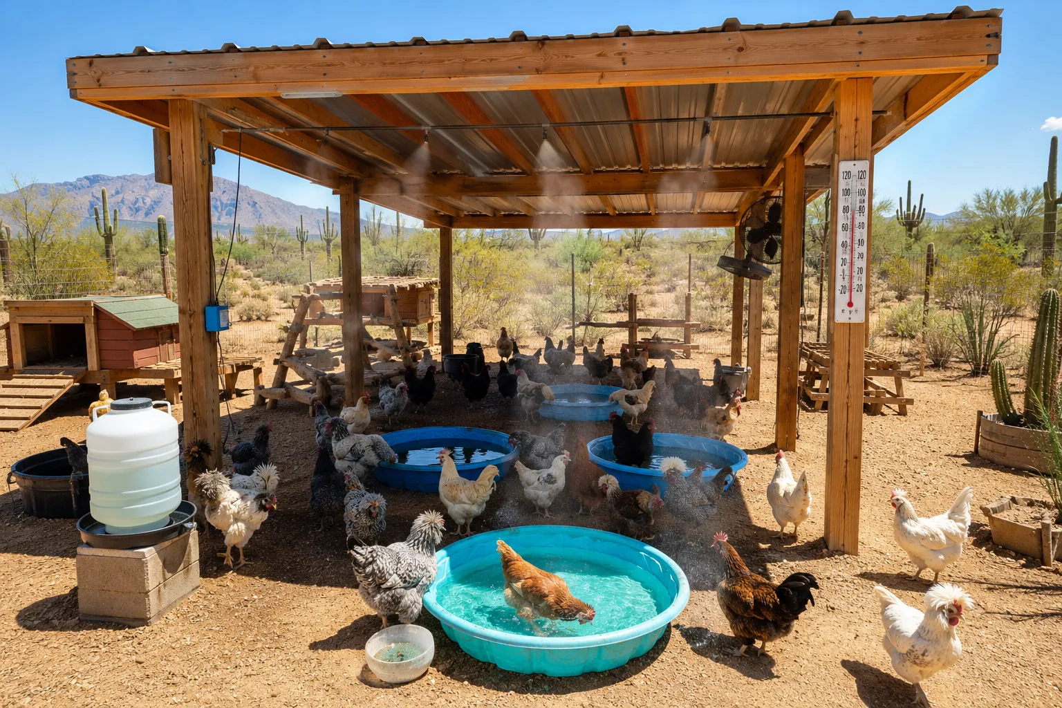 Do Heat-Tolerant Chickens Still Need Shade and Water