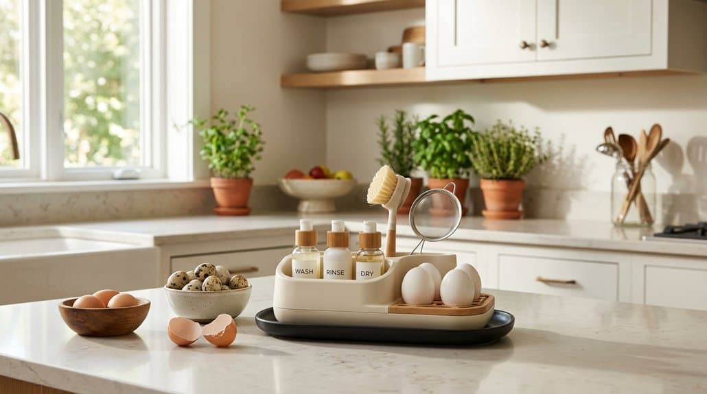 faster egg washing kits