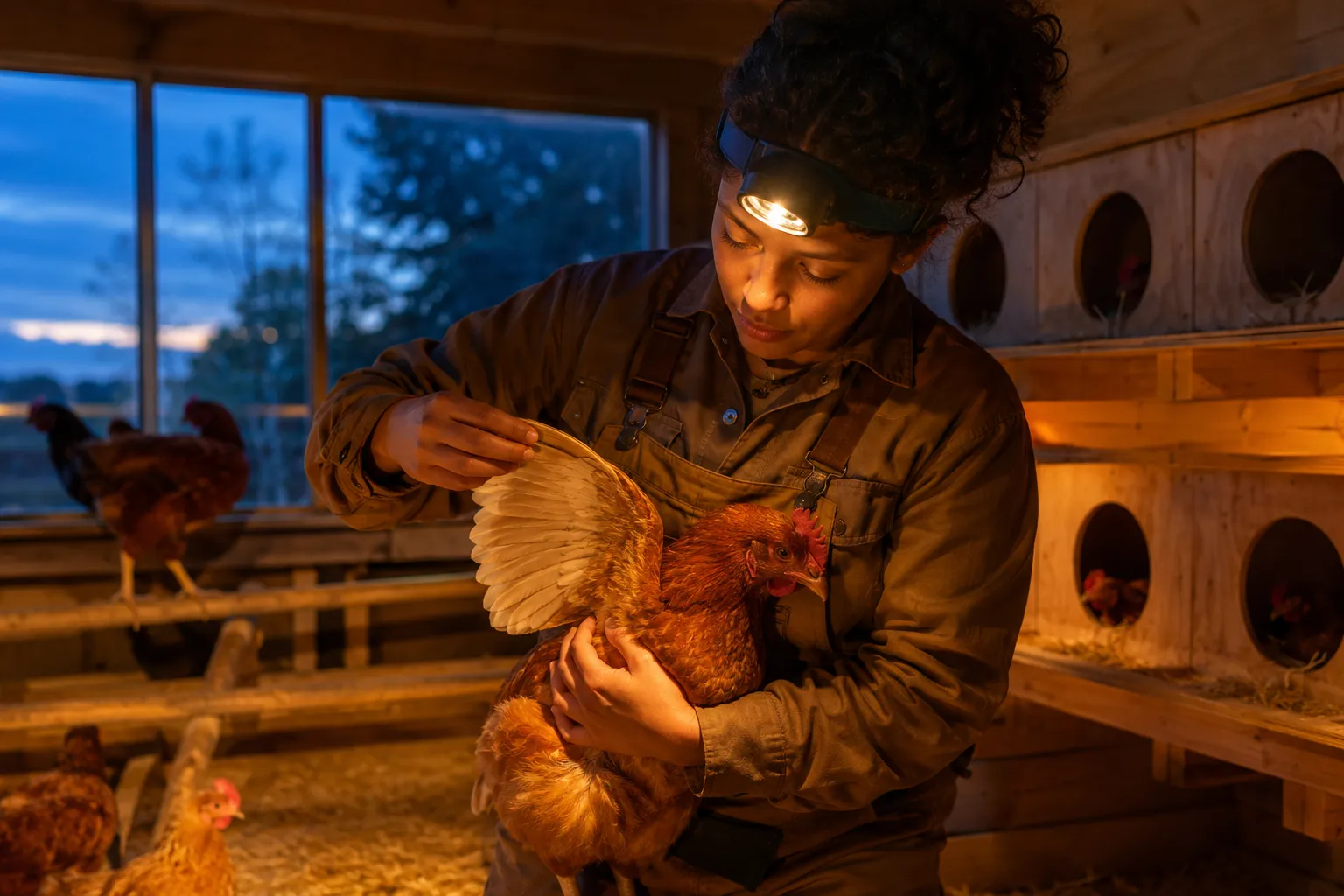 How to Check Chickens for Lice at Night