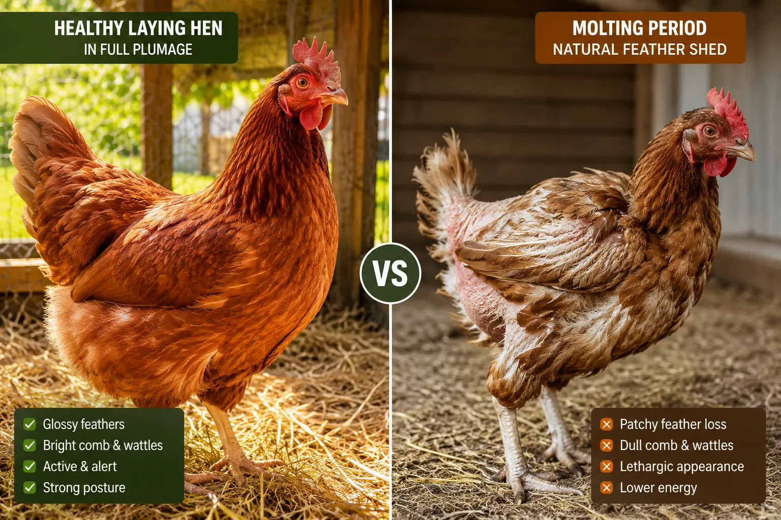 Is My Hen Molting or Sick When She Stops Laying?