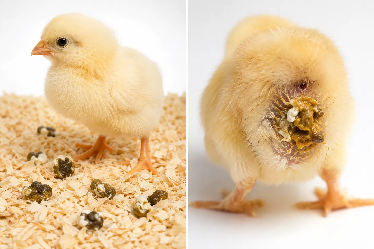 Pasty Butt vs Normal Chick Poop