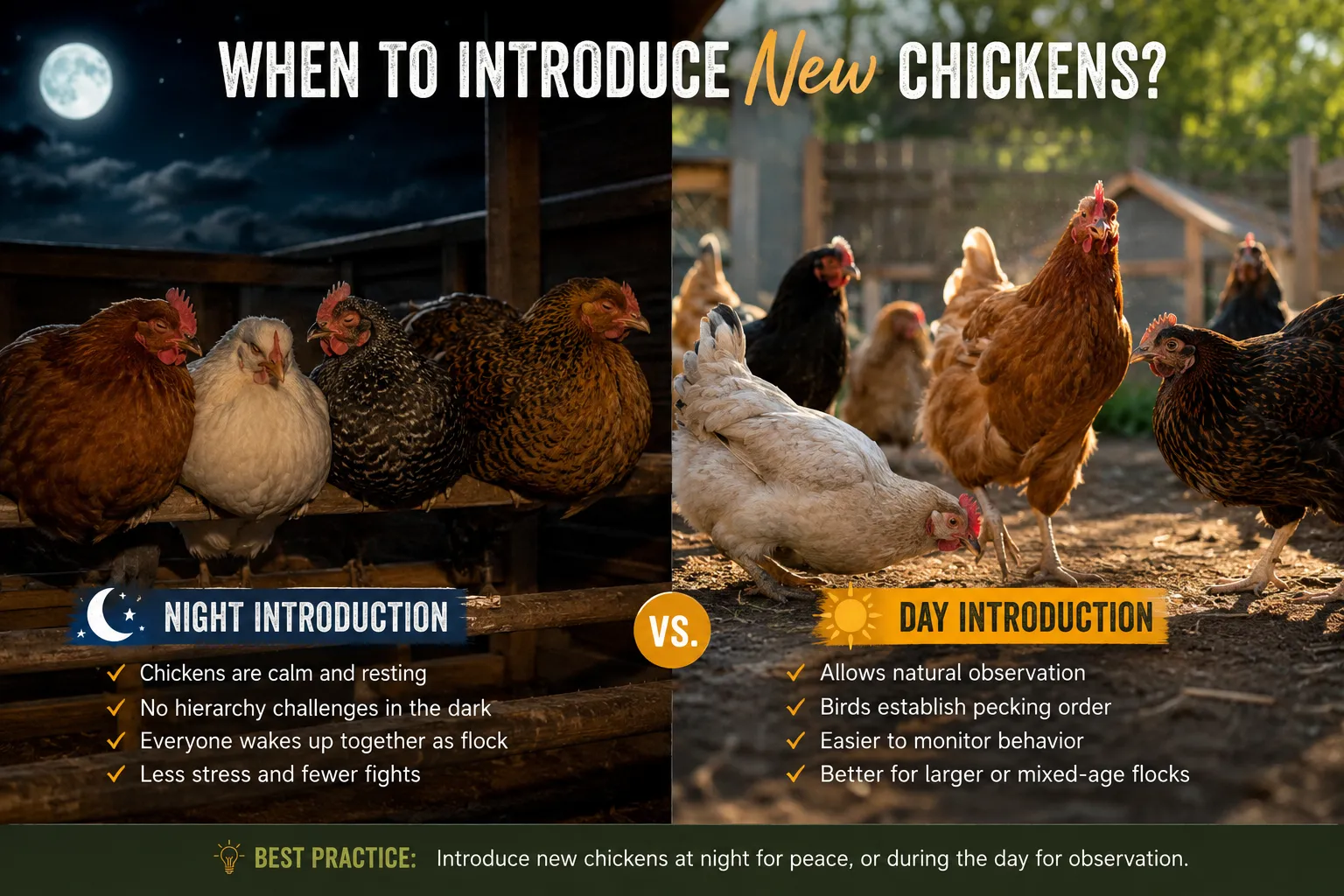 Should I Introduce Chickens at Night or During the Day?