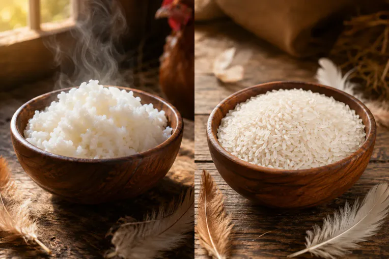 Can Chickens Eat Brown Rice or White Rice?