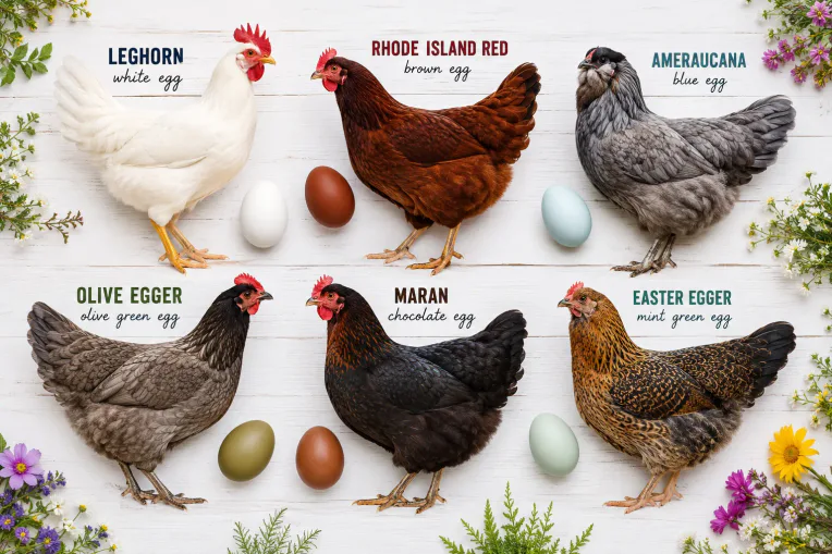 Which Chicken Breeds Lay White Eggs vs Brown Eggs?